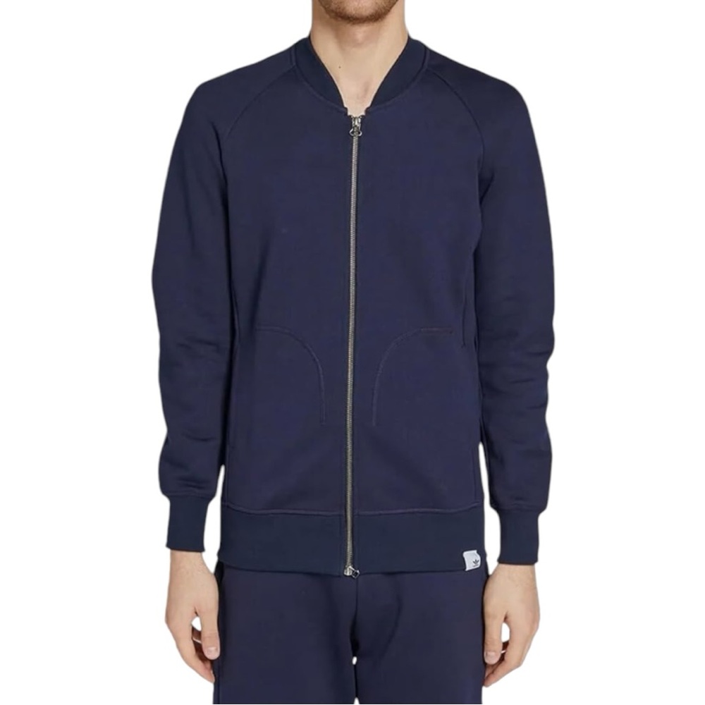 Navy Blue Adidas Zip Up Sweater (S)
